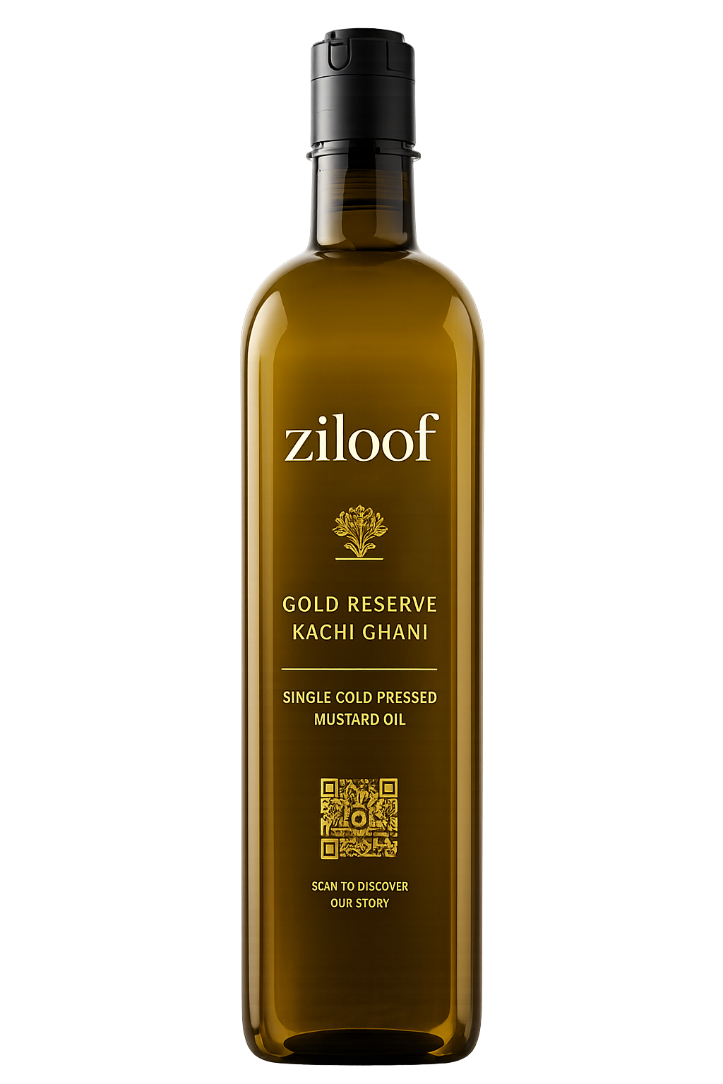 Ziloof Gold Reserve Kachi Ghani bottle